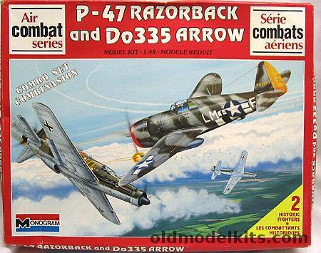 Monogram 1/48 Do-335 and P-47 Razorback - Air Combat Series - Bagged, 6048 plastic model kit